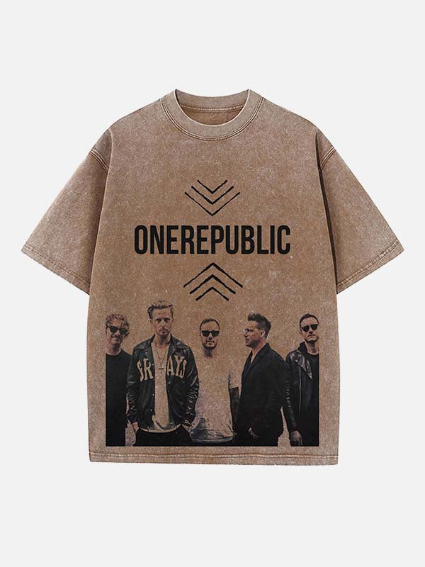 OneRepublic Print Round Neck T-shirt