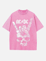 AC/DC Print Round Neck T-shirt