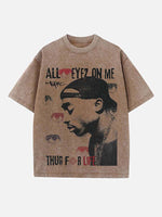 2Pac Print Round Neck T-shirt