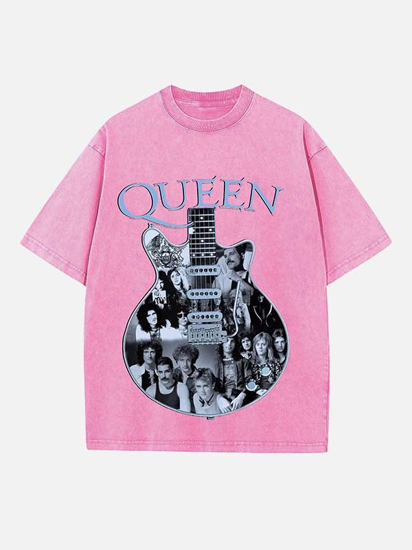 Queen Print Round Neck T-shirt
