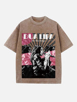Dua Lipa Print Round Neck T-shirt