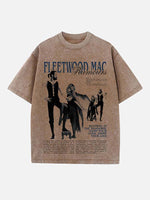 Fleetwood Mac Print Round Neck T-shirt