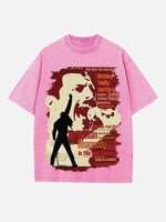 Queen Print Round Neck T-shirt