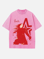 Rosalía Print Round Neck T-shirt