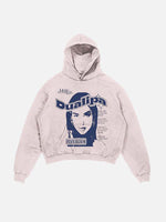 Dua Lipa Print Slant Pockets Hoodie
