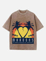 Maroon 5 Print Round Neck T-shirt