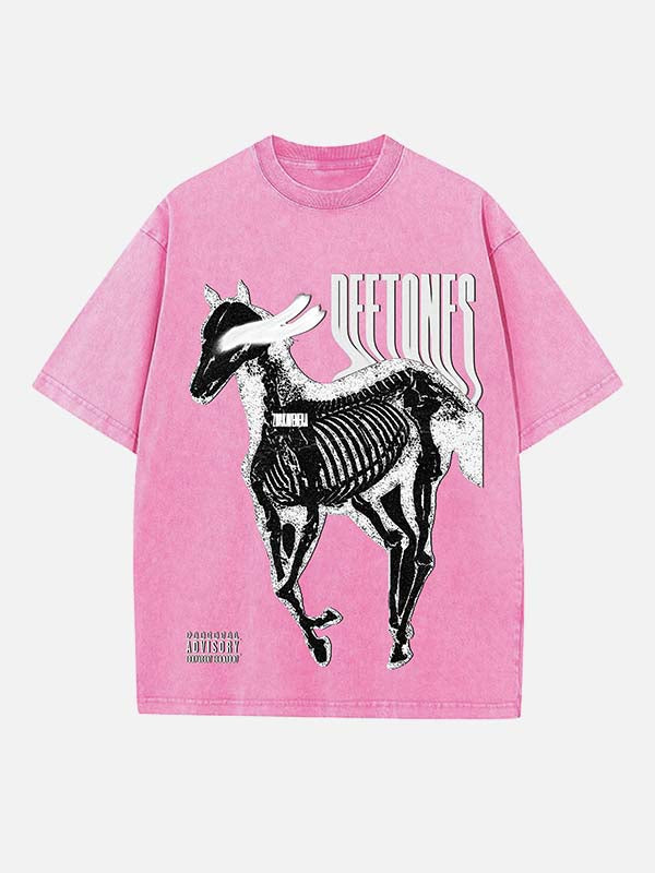 Deftones Print Round Neck T-shirt