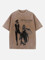 Fleetwood Mac Print Round Neck T-shirt