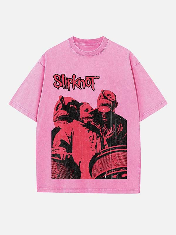 Slipknot Print Round Neck T-shirt