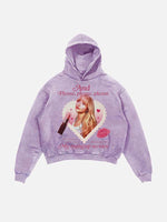 Sabrina Carpenter Print Slant Pockets Hoodie