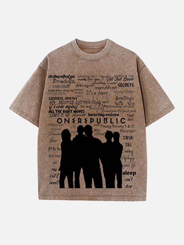 OneRepublic Print Round Neck T-shirt