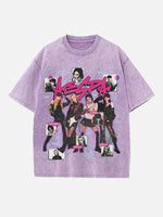 Aespa Print Round Neck T-shirt