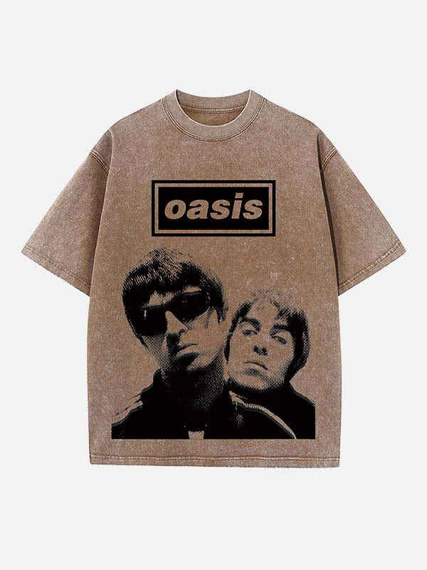 Oasis Print Round Neck T-shirt