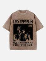 Led Zeppelin Print Round Neck T-shirt
