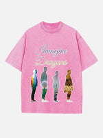 Imagine Dragons Print Round Neck T-shirt