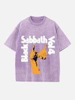 Black Sabbath Print Round Neck T-shirt