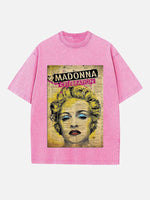 Madonna Print Round Neck T-shirt