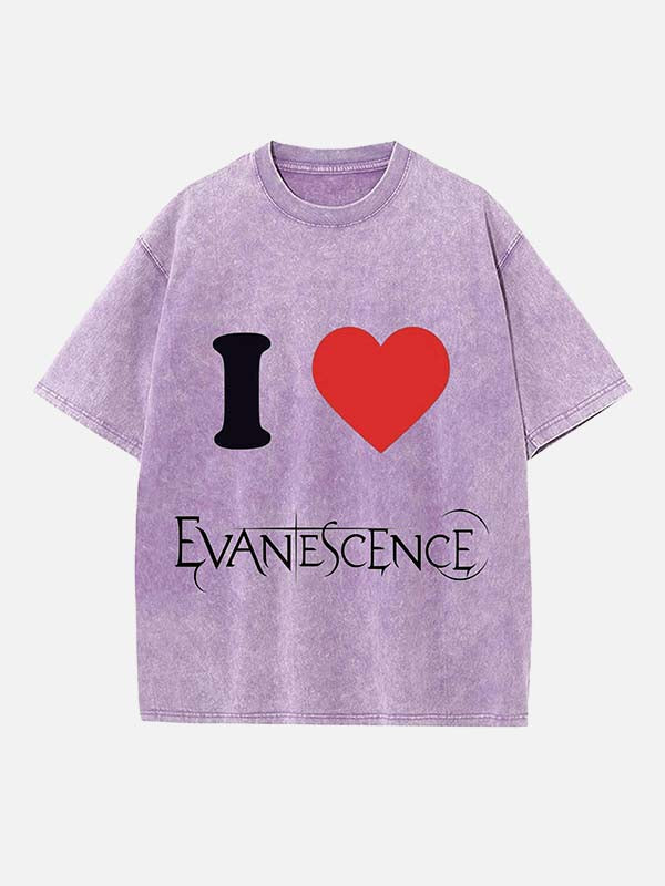 Evanescence Print Round Neck T-shirt