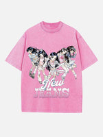 NewJeans Print Round Neck T-shirt