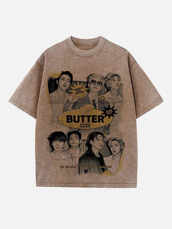 BTS Print Round Neck T-shirt