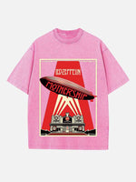 Led Zeppelin Print Round Neck T-shirt