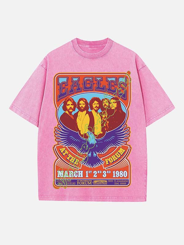 Eagles Print Round Neck T-shirt