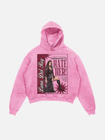 Lana Del Rey Print Slant Pockets Hoodie