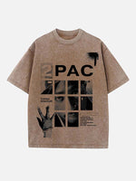 2Pac Print Round Neck T-shirt
