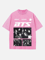 BTS Print Round Neck T-shirt
