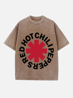 Red Hot Chili Peppers Print Round Neck T-shirt