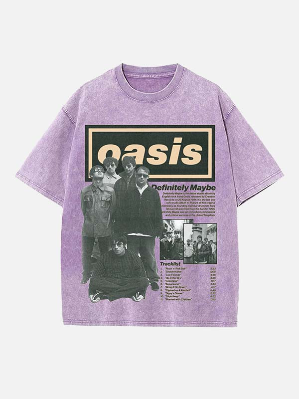 Oasis Print Round Neck T-shirt