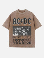 AC/DC Print Round Neck T-shirt