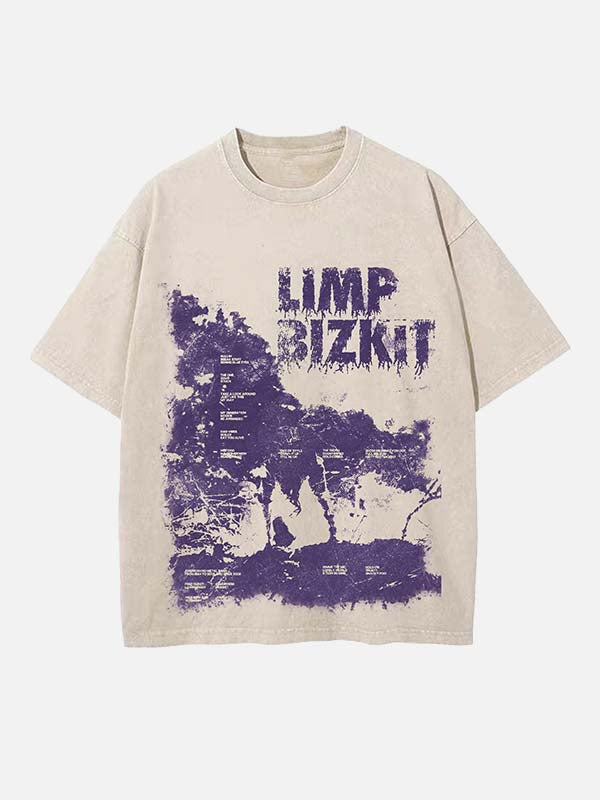 Limp Bizkit Print Round Neck T-shirt
