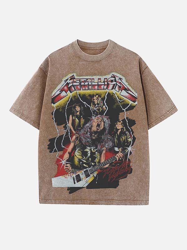 Metallica Print Round Neck T-shirt