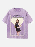 Madison Beer Print Round Neck T-shirt