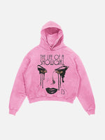Taylor Swift Print Slant Pockets Hoodie