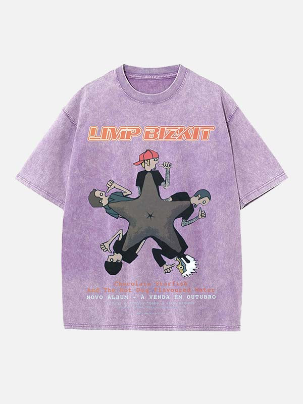 Limp Bizkit Print Round Neck T-shirt