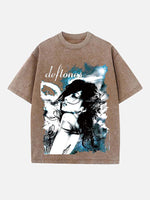 Deftones Print Round Neck T-shirt