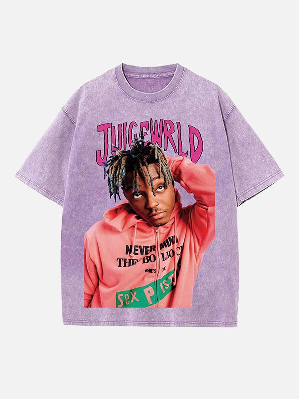 Juice WRLD Print Round Neck T-shirt