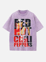 Red Hot Chili Peppers Print Round Neck T-shirt