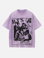 BTS Print Round Neck T-shirt