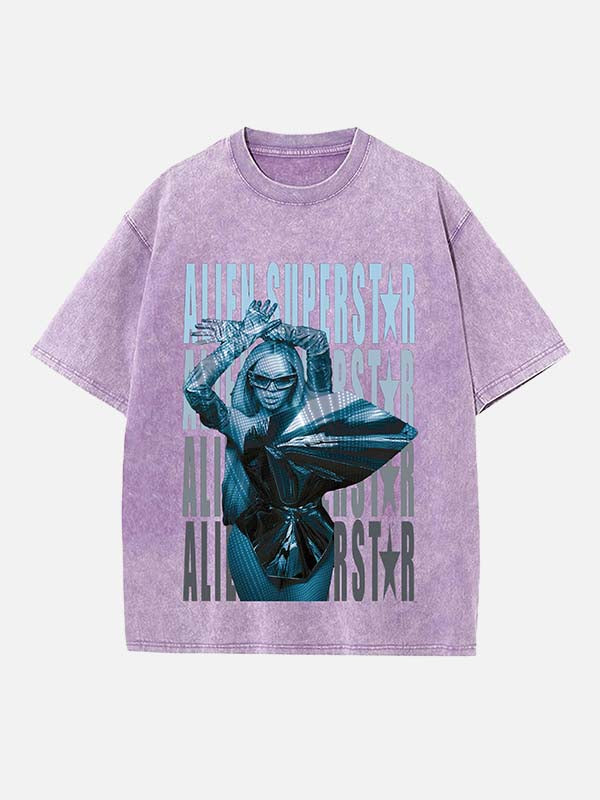 Beyoncé Print Round Neck T-shirt