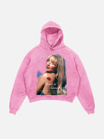 Sabrina Carpenter Print Slant Pockets Hoodie