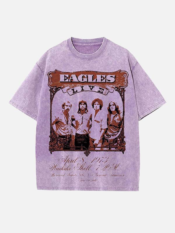 Eagles Print Round Neck T-shirt