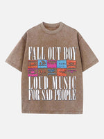 Fall Out Boy Print Round Neck T-shirt
