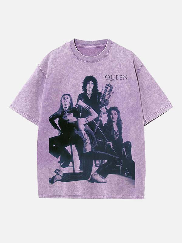 Queen Print Round Neck T-shirt