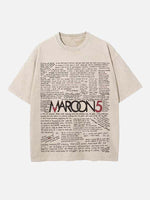 Maroon 5 Print Round Neck T-shirt