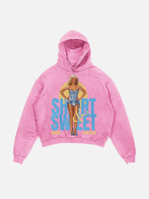 Sabrina Carpenter Print Slant Pockets Hoodie