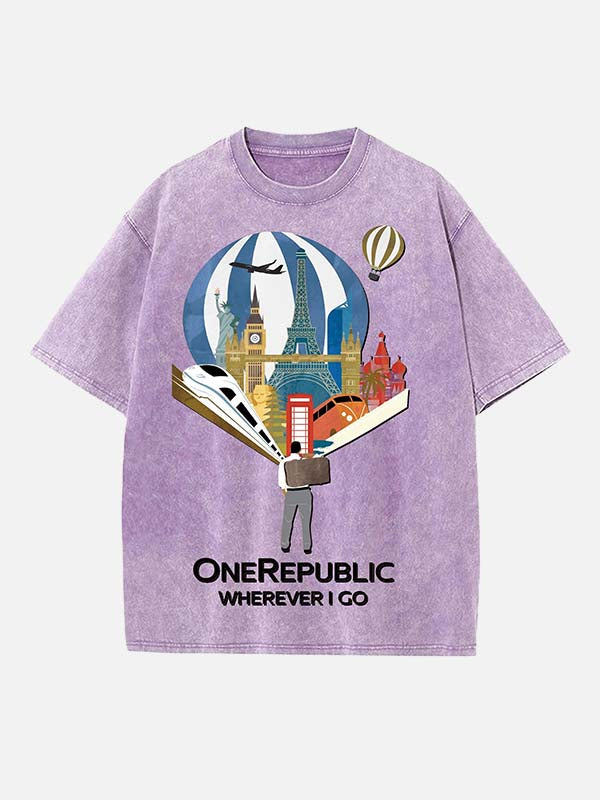 OneRepublic Print Round Neck T-shirt