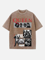 Queen Print Round Neck T-shirt